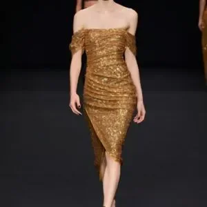slim fit dress slacks Chiara Boni La Petite Robe Ethane Gown – Glasscock Boutique main image 1